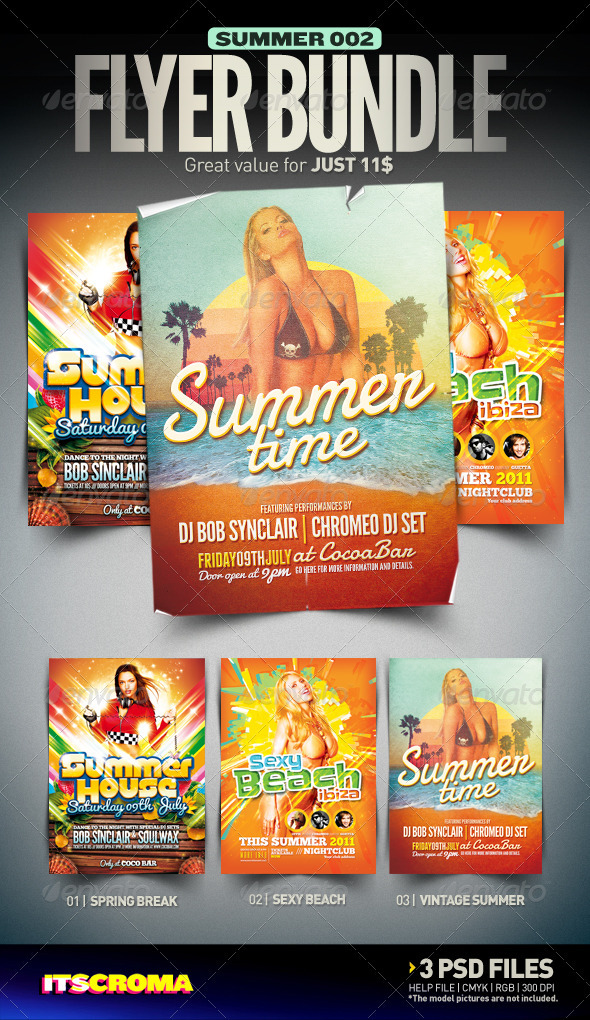 Summer Flyer Bundle | 002 - Clubs & Parties Events