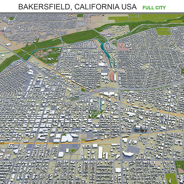 Bakersfield city California - 3Docean 31859540