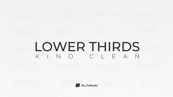 Lower Thirds | Kind Clean