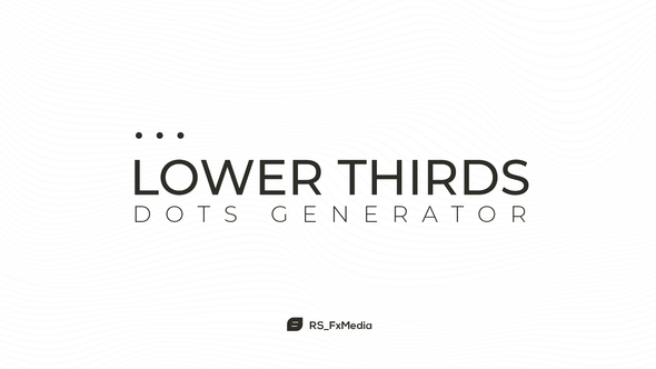Lower Thirds | Dots Generator