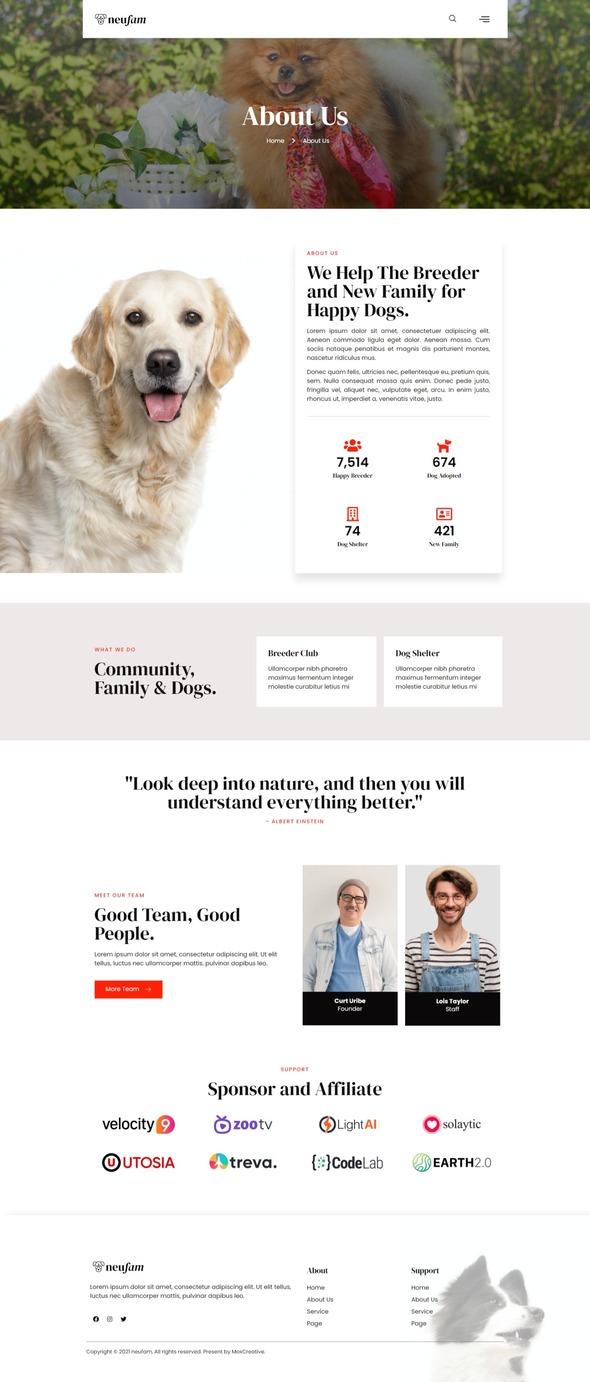 NeuFam - Dog Breeder & Kennel Club Elementor Template Kit