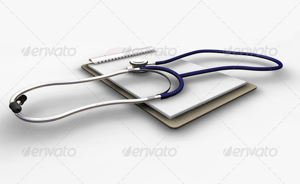 Stethoscope on clipboard