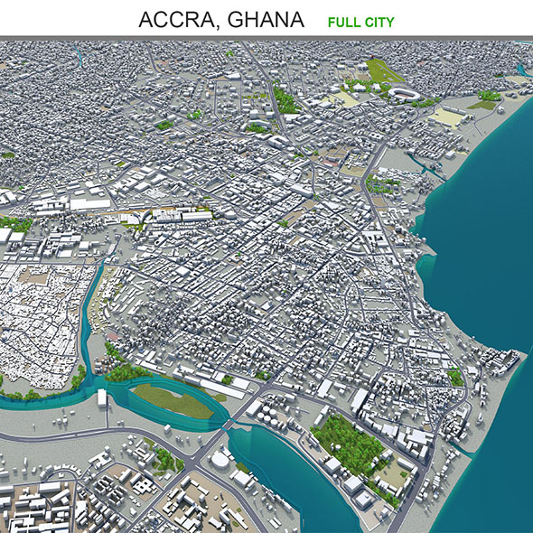 Accra city Ghana - 3Docean 31868995