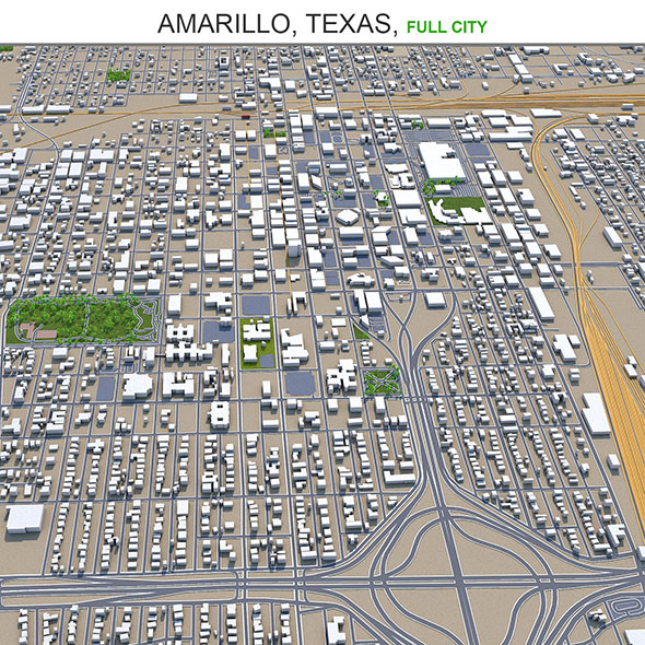 Amarillo city Texas - 3Docean 31869682
