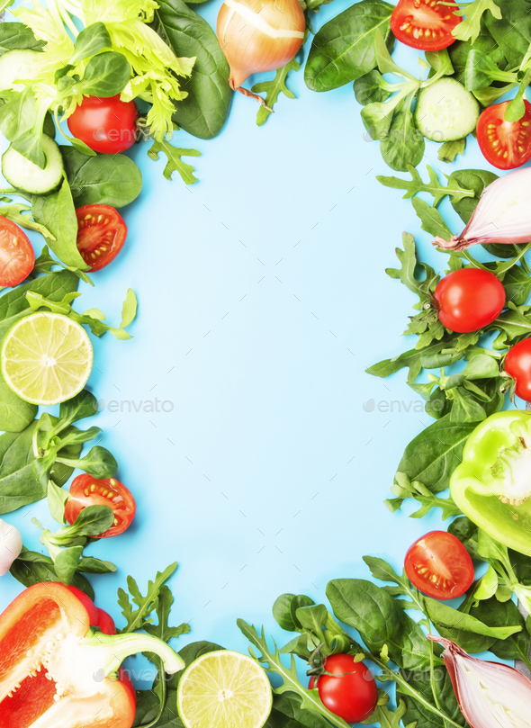 Healthy food frane - Stock Photo - Images