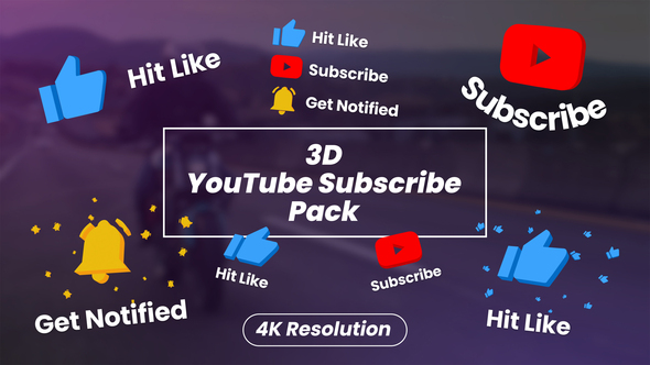 3D YouTube Subscribe - VideoHive 31859048