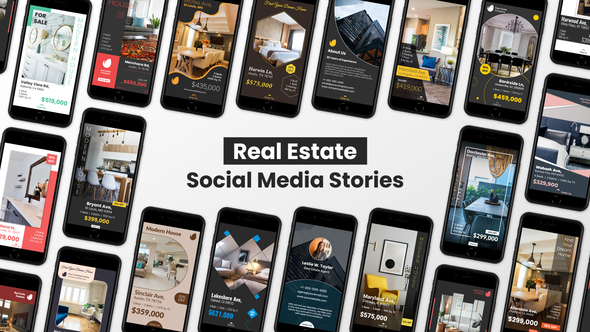 Real Estate Social Media Stories for Instagram, Facebook, Snapchat