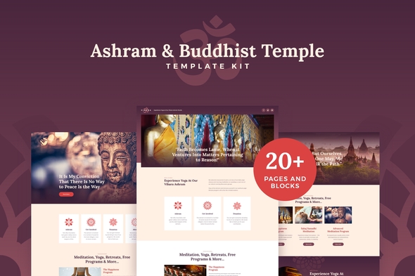 Vihara - Ashram & Oriental Buddhist Temple Elementor Template Kit