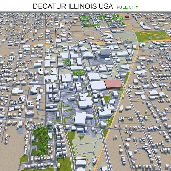 Decatur city Illinois - 3Docean 31871428