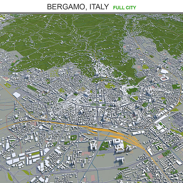 Bergamo city Italy - 3Docean 31871587