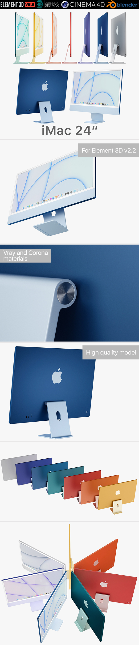 Apple iMac 24-inch - 3Docean 31872285
