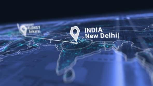 World Map Route Kit Elements template preview