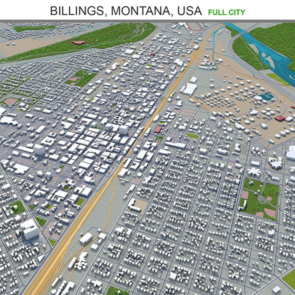 Billings city Montana - 3Docean 31875093