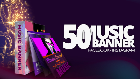 50 Music Banners - VideoHive 31880883