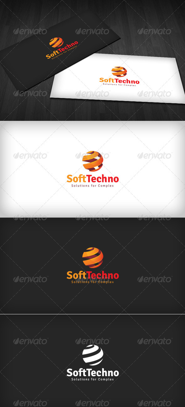 SoftTech Logo - 3d Abstract