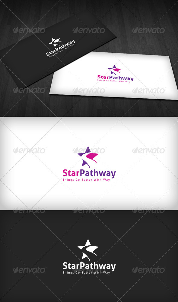 Star Pathway Logo - Vector Abstract