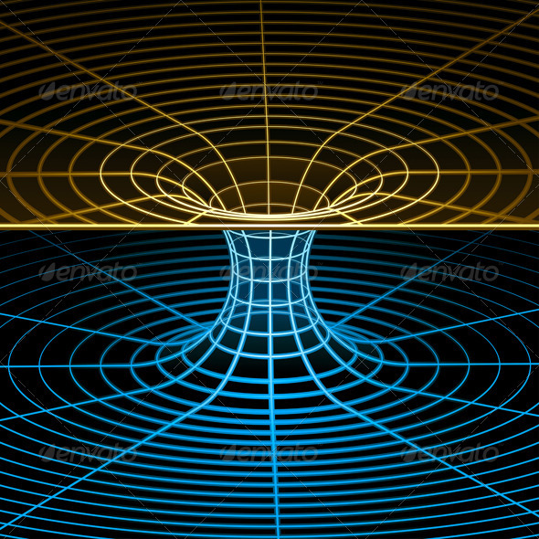 Wireframe Symbol ("Wormhole") - Backgrounds Decorative