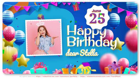 Happy Birthday Stella! - VideoHive 31882929