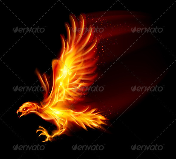 Flaming Hawk - Decorative Symbols Decorative