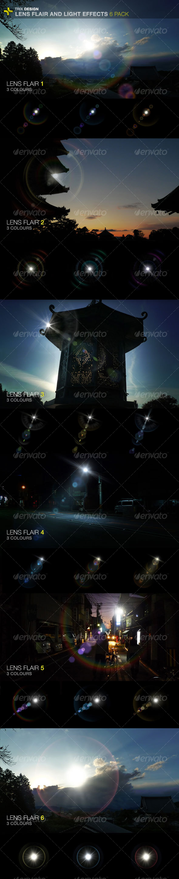 Lens Flares - 6 Pack - Miscellaneous Graphics