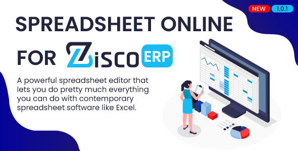 Spreadsheet online for ZiscorERP