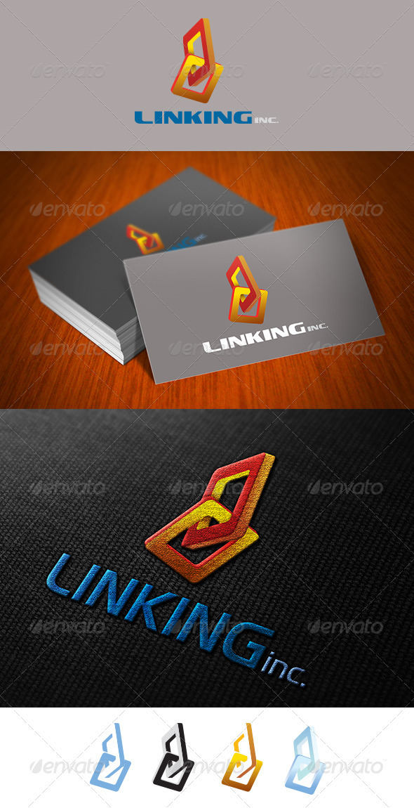 Linking Logo Template - Vector Abstract