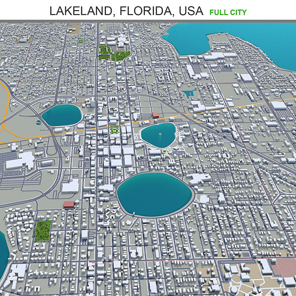 Lakeland city Florida - 3Docean 31885944