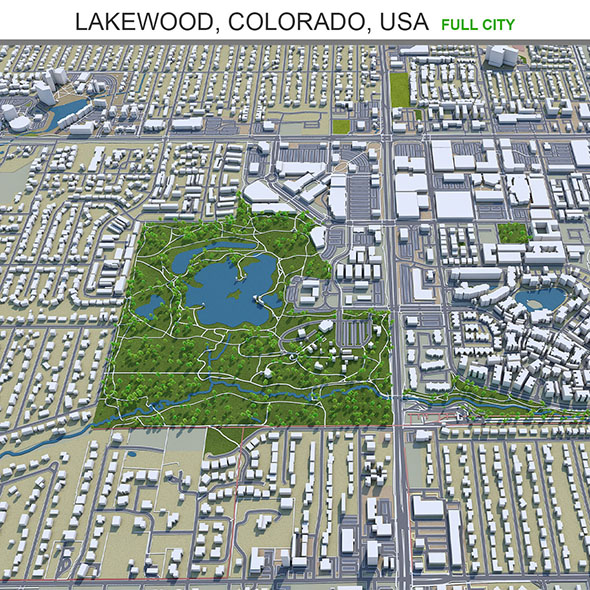 Lakewood city Colorado - 3Docean 31885987