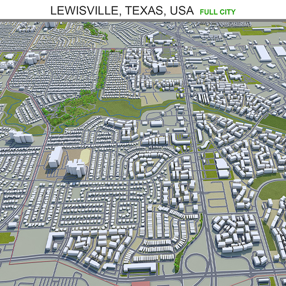 Lewisville city Texas - 3Docean 31886770