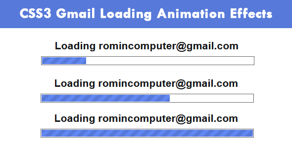 CSS3 Gmail Loading Animation Effects