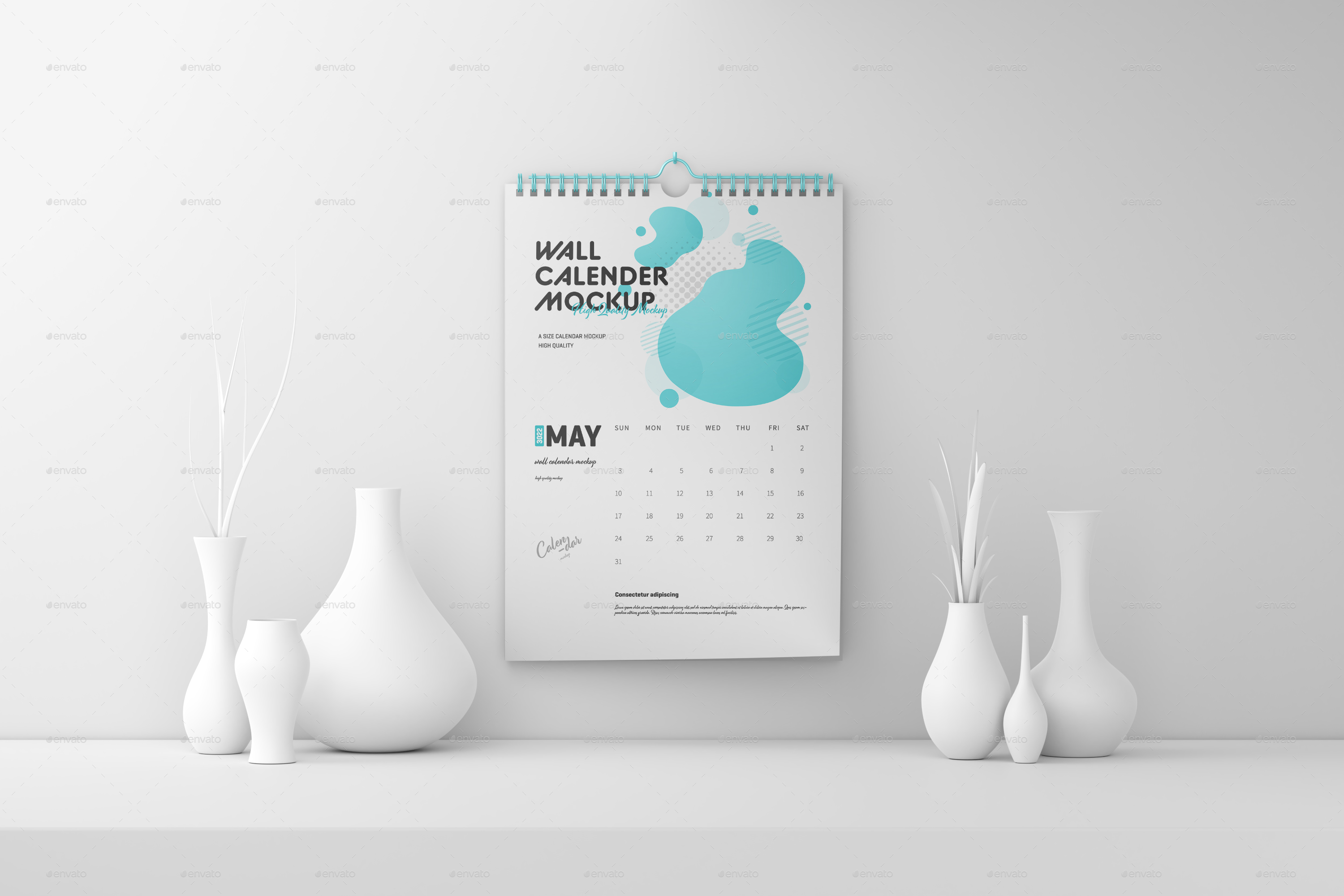 Wall Calendar Mockup Graphics GraphicRiver