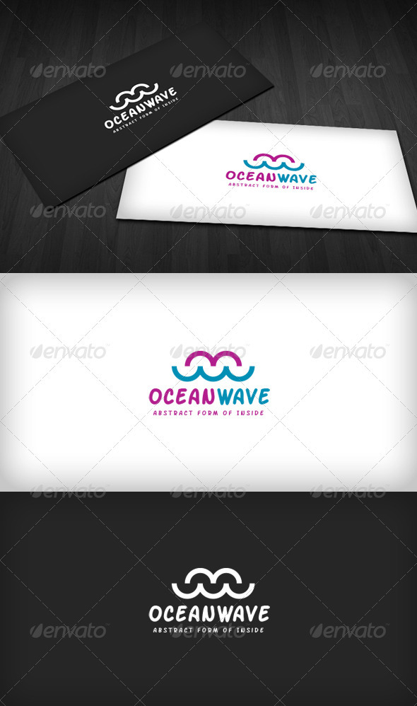 Ocean Wave Logo - Vector Abstract