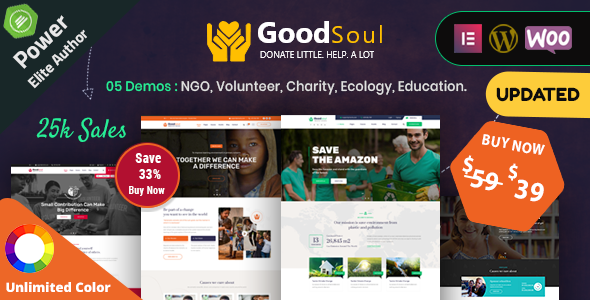 GoodSoul - CharityFundraising - ThemeForest 25406740