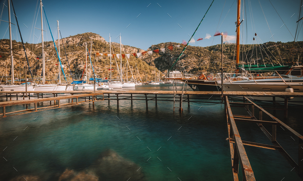 Turkey Sailboat Harbor - Stock Photo - Images