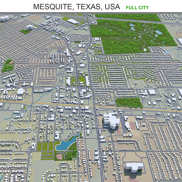 Mesquite city Texas - 3Docean 31899103