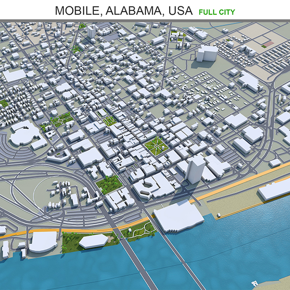 Mobile city Alabama - 3Docean 31899252