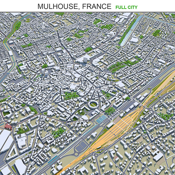 Mulhouse city France - 3Docean 31899371