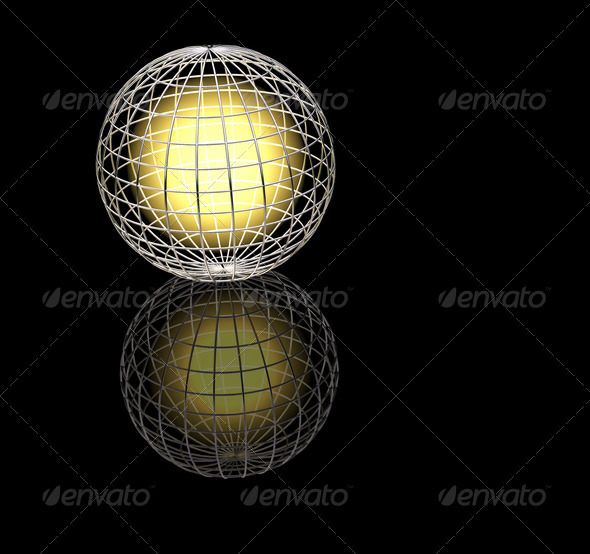 Wireframe globe