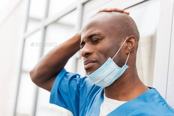 Despaired surgeon. - Stock Photo - Images