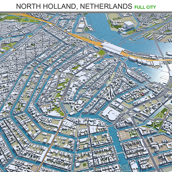 North Holland city - 3Docean 31902474