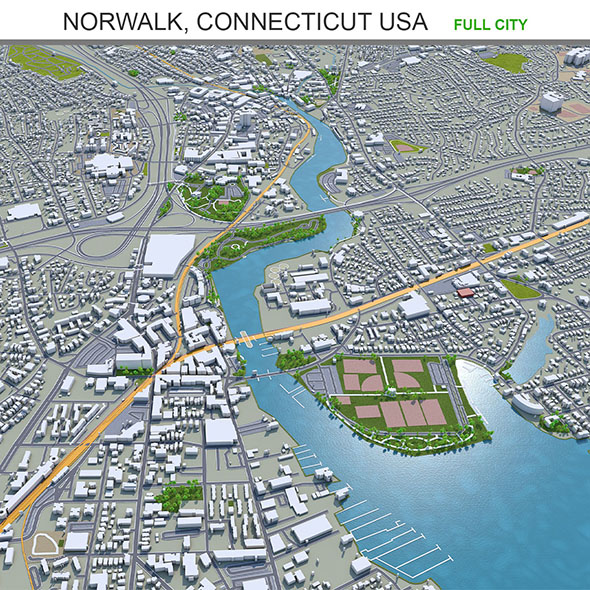 Norwalk city Connecticut - 3Docean 31902553