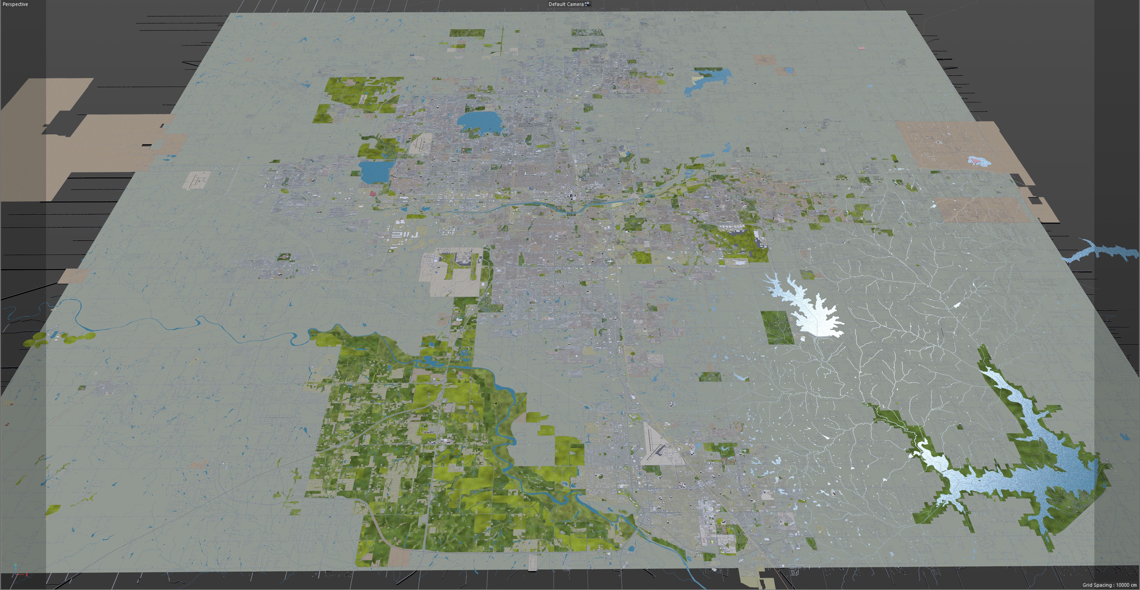 Oklahoma City Oklahoma USA 3d model 80km by TurboCG | 3DOcean