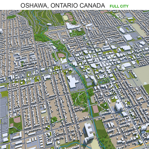 Oshawa city Ontario - 3Docean 31903020