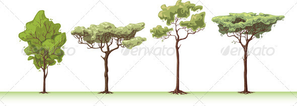 Trees Set - Flowers & Plants Nature