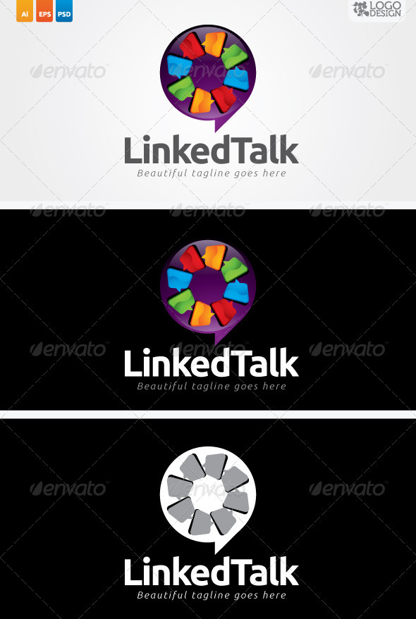 Linked Talk - Symbols Logo Templates