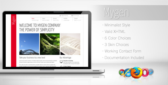 Mygen - Minimalist - ThemeForest 80485