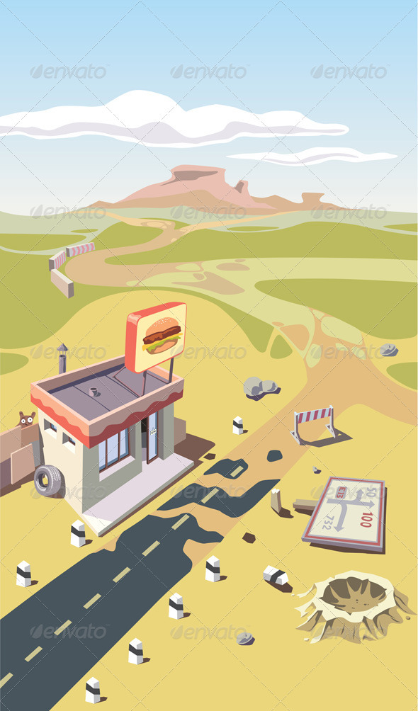 Snack Bar in a Desert - Buildings Objects