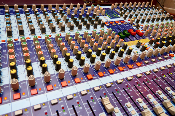 Sound mixing console - Stock Photo - Images