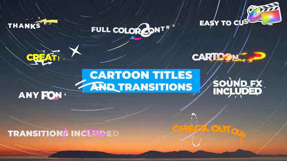Cartoon Titles And Transitions | FCPX