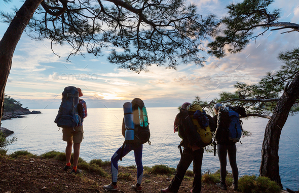 People in hike - Stock Photo - Images